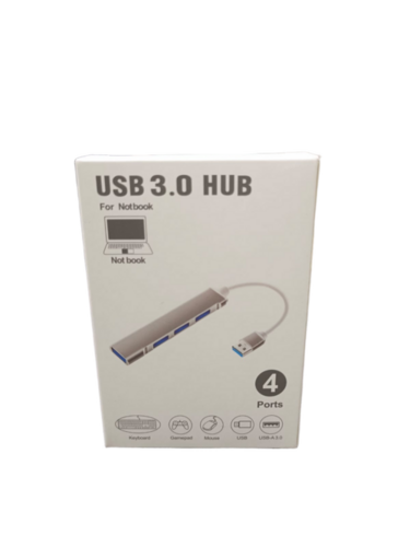 USB 3.0 Hub 4 Port USB-A Hub for Notebook Laptop Gamepad Mouse 5Gbps