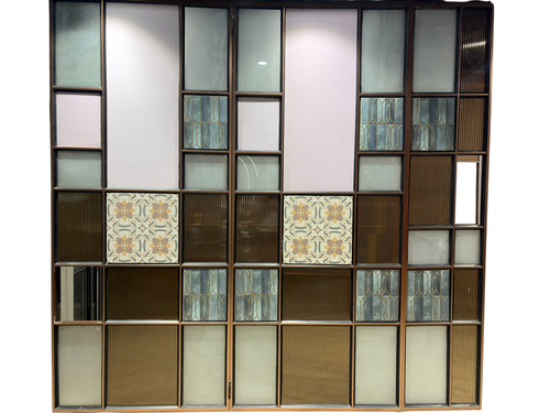 Gpc1550 Grid Sliding Folding Glass Partition 15X50Mm - Color: Custom / As Per Finish