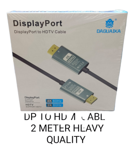 DisplayPort to HDMI Cable 2 Meter 4K 60Hz 2K 60Hz High Definition HDTV Cable