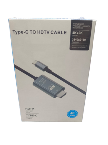 Type C to HDMI Cable 4K 30Hz 3840x2160 Ultra HD HDTV Cable USB C to HDMI Display Cable