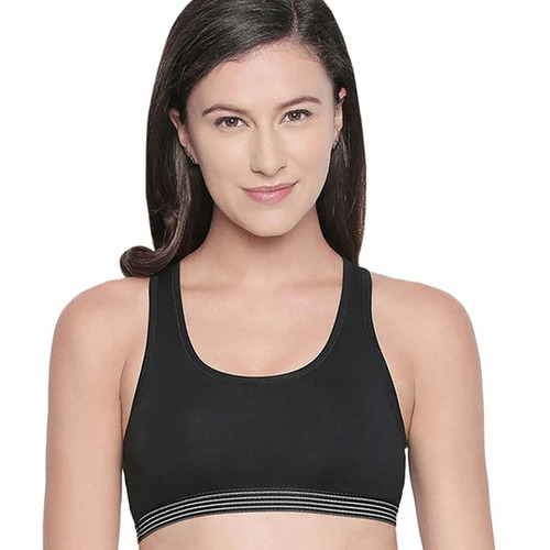 Bodycare Non Padded Racer Back Women Sports Bra (Black) 1616 - Color: Black