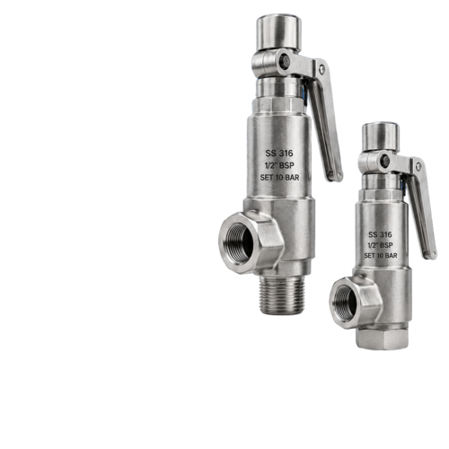 Male Female Angle Type Safety Valve - Application: Pharma