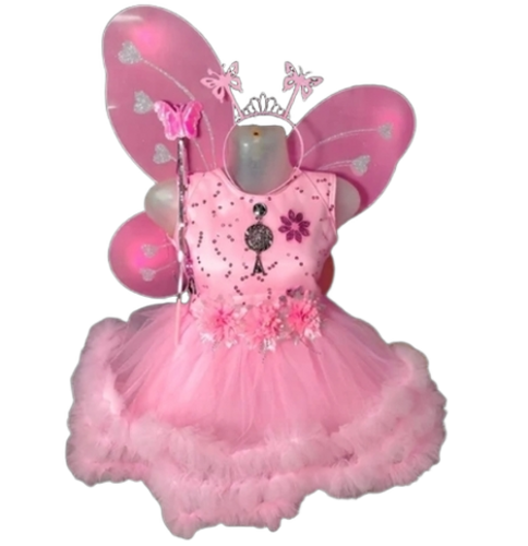 Pink Net Kids Fairy Costume - Gender: Girls
