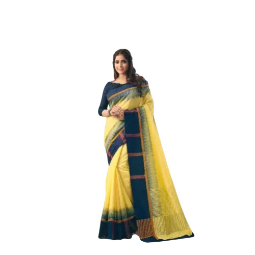Yellow Bhagalpur Digital Printed Saree - Gender: Womens