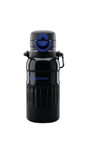 800ml Stainless Steel Vacuum Insulated Black Colour Bottle with Handle