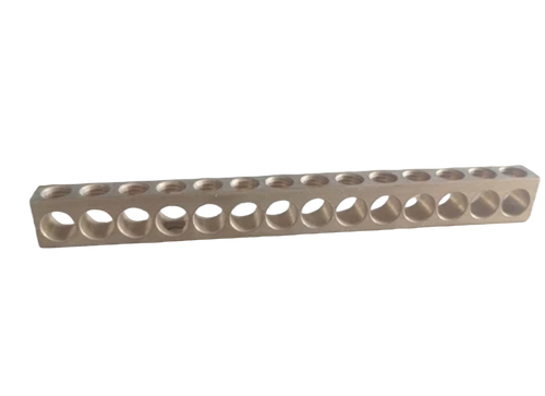 15 A Brass Electrical Neutral Link - Color: Silver