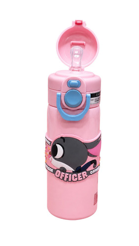 500Ml Kids Vacuum Insulated Thermos Bottle With Zootopia Officer Print - Capacity: 500 Milliliter (Ml)