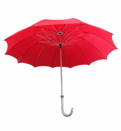 Polyester Plain Pink Umbrella - Season: Rain