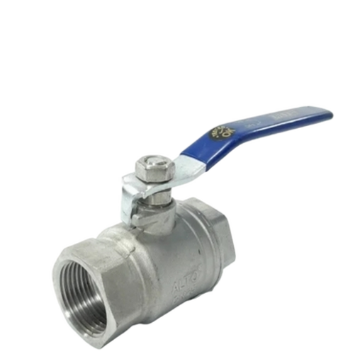 Stainless Steel Flanged Ball Valve - Color: Silver