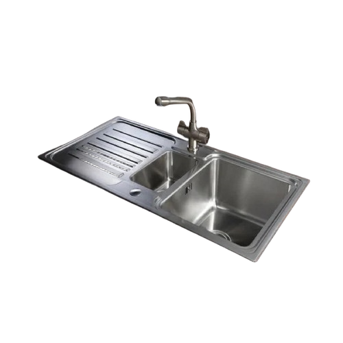 Stainless Steel Kitchen Sink - Stainless Steel, Silver, Smooth Finish | Corrosion Resistant, Easy to Clean