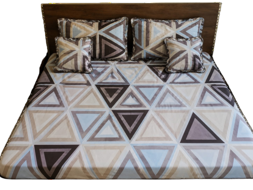 5 Pcs Cushion Bedsheet Set - Color: Multi Color