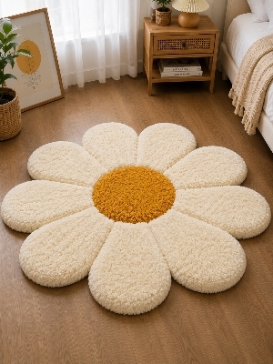 Flower Design Handmade Tufted Carpet