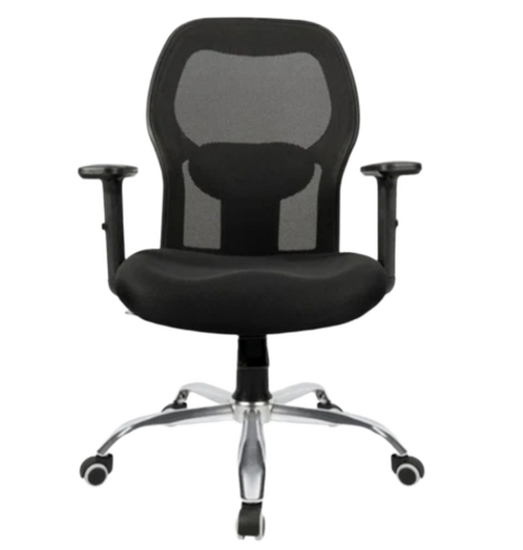 Adjustable Medium Back Workstation Mesh Chair - Color: Black