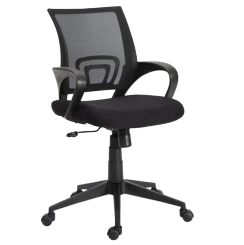 Black Plastic Base Workstation Mesh Office Chair - Metals Type: Steel
