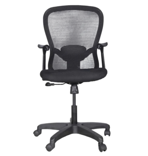 Medium Back Workstation Mesh Chair - Color: Black