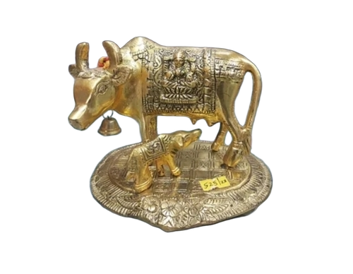 Cow Murti Showpiece - Color: Golden