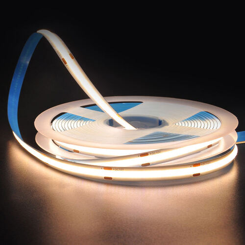 High Power 12V 24V 480Led/M 12W/M 8MM Cob Led Strip Light Cri 95 Warm White Dot-free Self-adhesive Flexible Tiras Led Cob