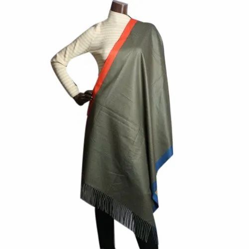 Ladies Plain Stole - Color: Green
