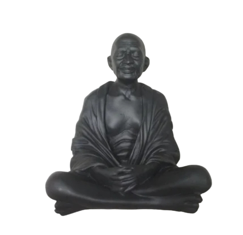 Mahatama Gandhi Statue - Color: Black