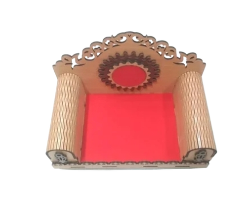 S Boxed Gandhi Charkha Showpiece - Color: Brown