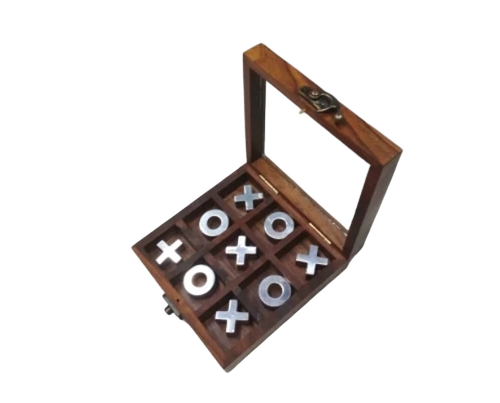 Tic Tac Toe Kids Toys - Color: Brown