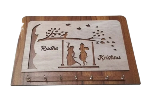 Wall Mounted Key Holder - Color: Brown