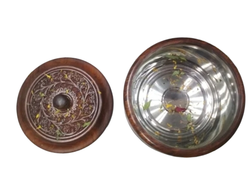 Wooden Casserole Chapati Box - Height: 8.50 Cm
