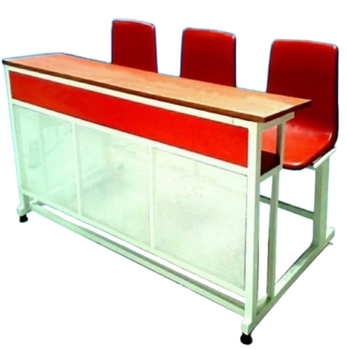 5 Feet School Bench Desk - Color: Red