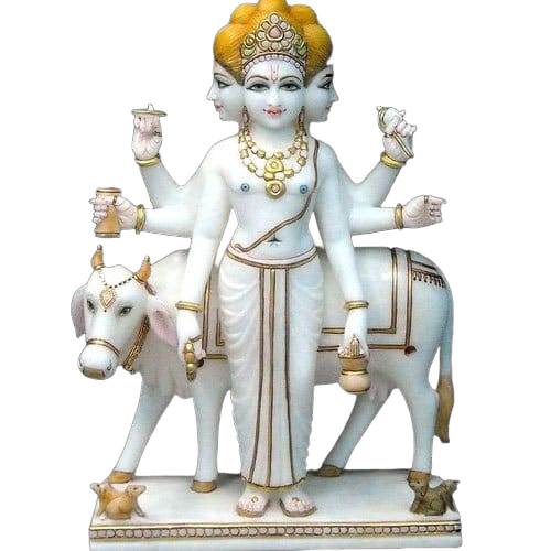 Bramha Vishnu Mahesh Marble Statue