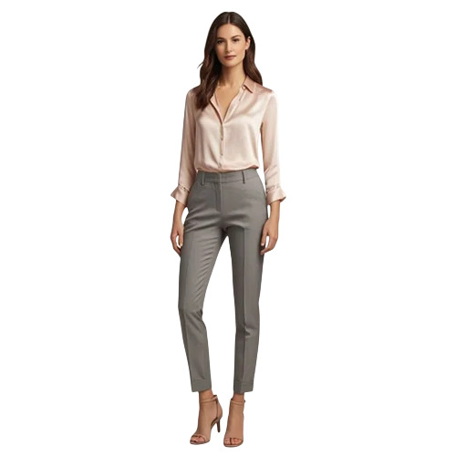 Cotton Blend Women Formal Pant - Age Group: Adult