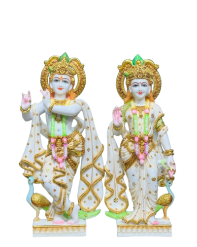 Krishna Jodi Marble Statue