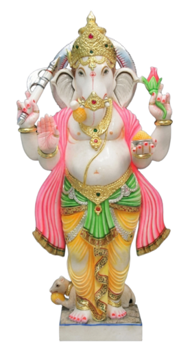 Standing Ganesha Marble Statue