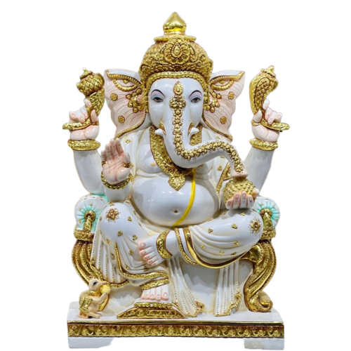 White Marble Ganesh Statue