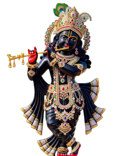 Krishna Ji Black Marbel Murti
