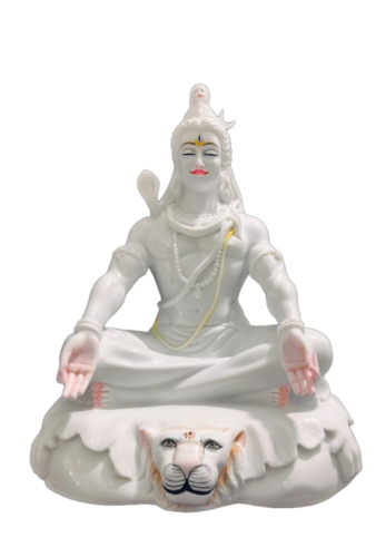 Mahadev Ji White Stone Murti