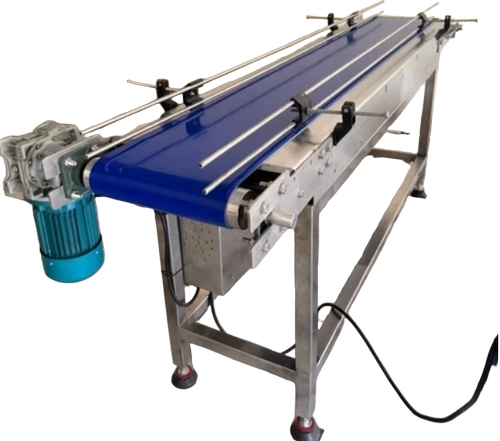 Speed Control Flat Belt Conveyor - Color: Blue