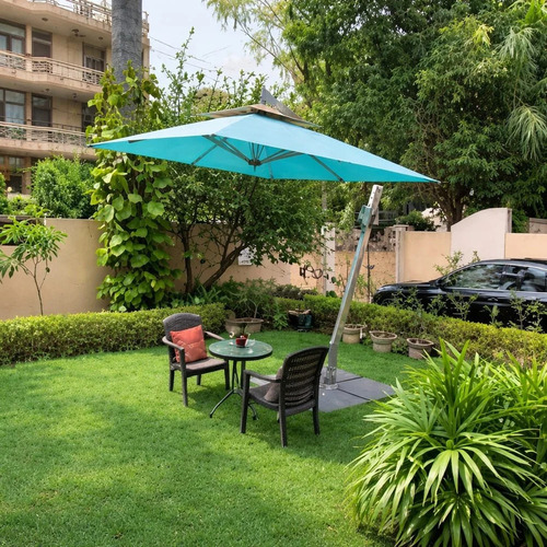 10 Feet Side Pole Garden Umbrella - Fabric Type: Polyester