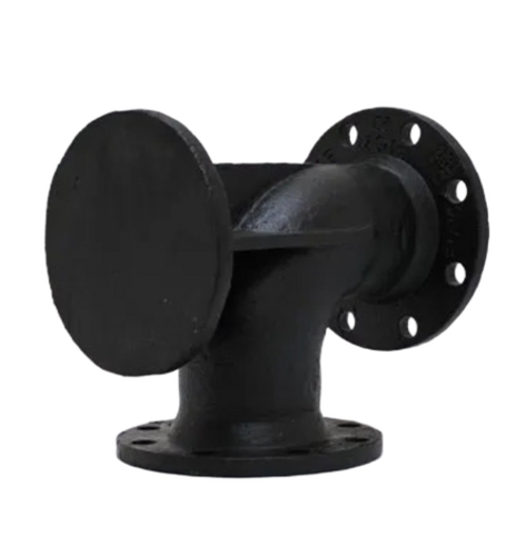 90 Degree Double Flanged Duckfoot Bend - Color: Black