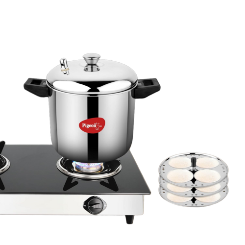 Pigeon Stainless Steel Idly Maker Cooker - Body Thickness: 1 Millimeter (Mm)