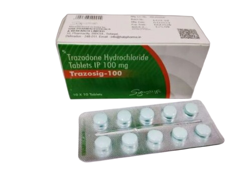 100 Mg Trazodone Hydrochloride Tablets Ip - Life Span: 36 Months