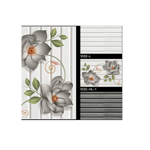 300 X 450 Mm Floral 1032 Series Ceramic Wall Tiles - Color: Multi Color