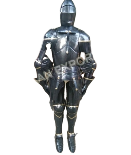Antique Finish Armor Suit - Color: Black