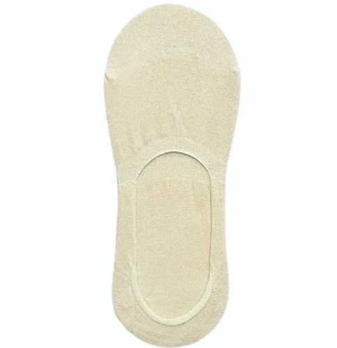 Ladies Skin Polyester Loafer Socks - Color: Beige