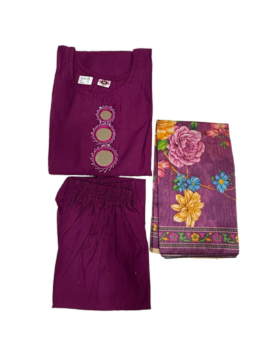 Stitched Salwar Suits - Color: Purple