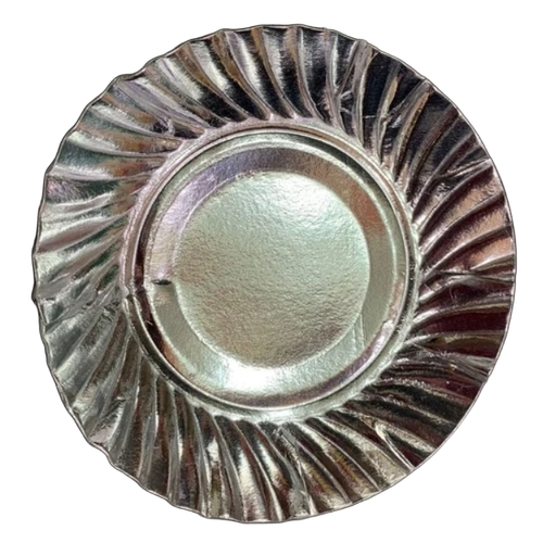 6Inch Silver Foil Paper Plates - Pattern Type: Plain