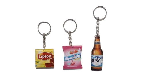 Printed Mdf And Acrylic Keychain