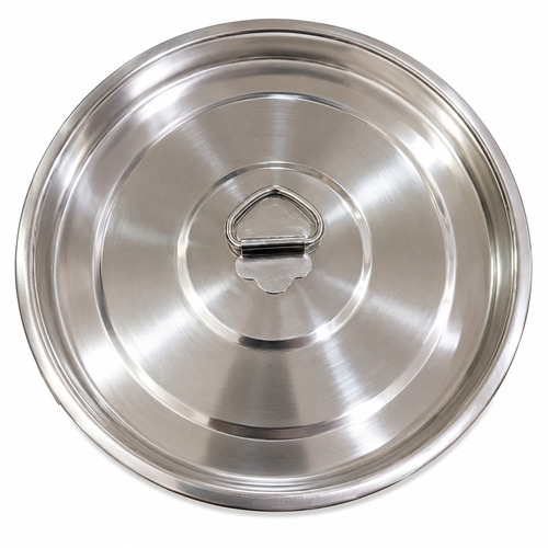 Stainless Steel Bowl Cover With Handle - Color: Silver