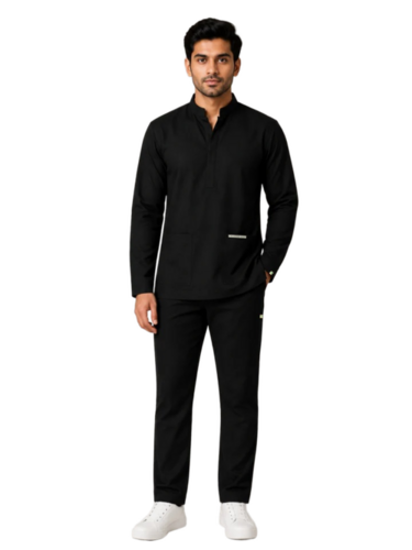 Elite Mandarin Full Sleeve Men Scrub Suit