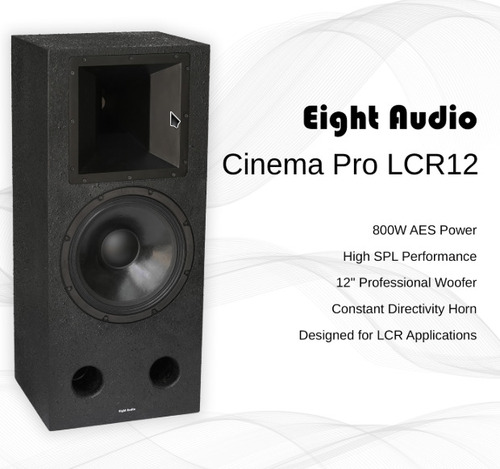Eight Audio Cinema Pro Lcr12 Professional Cinema Lcr Speaker - Warranty: 5 Years