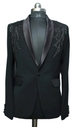 Black Italian Tuxedo Collar Men Blazer